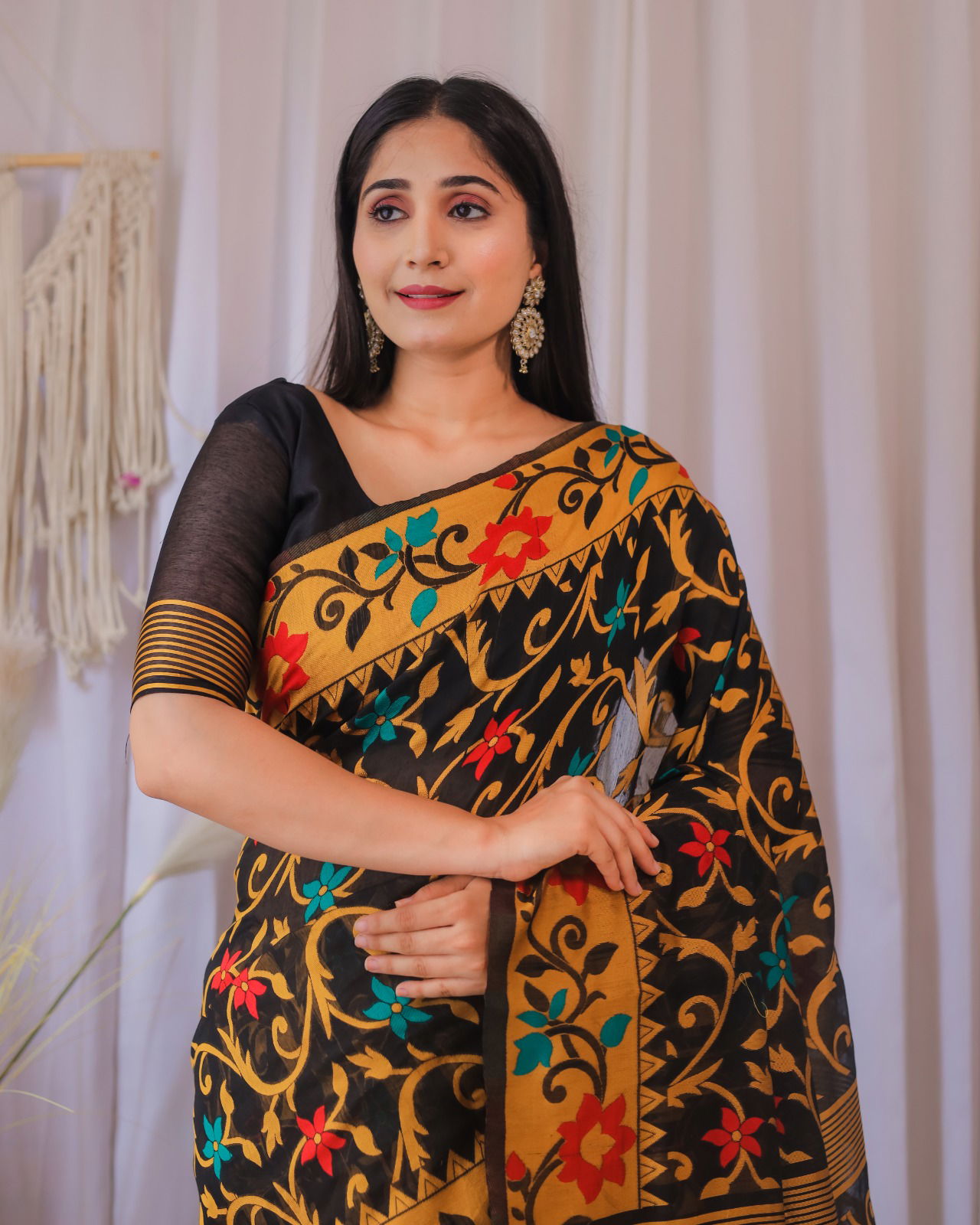 Jamdani Traditional Cotton Silk Durga Puja Special Saree Catalog